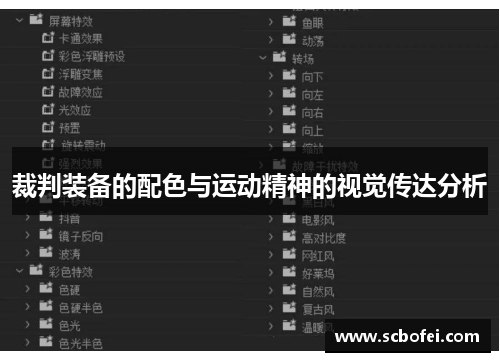 裁判装备的配色与运动精神的视觉传达分析